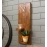 Barish Handcrafted Decor Wall Clock With Planter Space | Walnut