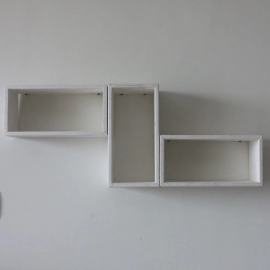 Barish Handcrafted Decor Wall Shelves Rectangular | Set Of 3 | White