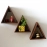 Barish Handcrafted Decor Wall Shelves Triangular | Set Of 3 | Walnut