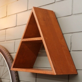 Barish Handcrafted Decor Wall Shelf Triangular For Home Decor | Firewood