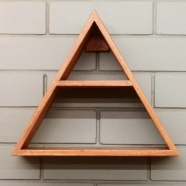 Barish Handcrafted Decor Wall Shelf Triangular For Home Decor | Firewood