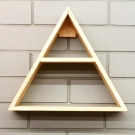 Barish Handcrafted Decor  Wall Shelf Triangular For Home Decor | Rubberwood