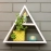 Barish Handcrafted Decor Wall Shelf Triangular For Home Decor | White