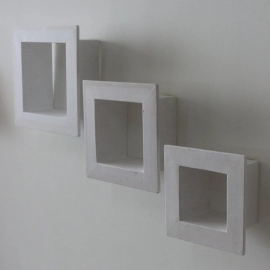 Barish Handcrafted Decor Wall Shelves For Home Decor | Set Of 3 | White