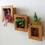 Barish Handcrafted Decor Wall Shelves For Home Decor | Set Of 3 | Rubberwood