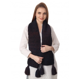 Happy Cultures Warm Blue Ombre Crocheted Unisex Scarf | Handmade