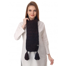 Happy Cultures Warm Blue Ombre Crocheted Unisex Scarf | Handmade