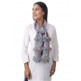 Happy Cultures Warm Unicorn Jhalar Crochet Scarf | Handmade