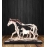 White Resin Horse Statue Showpiece | Home Decor | Antique Finish