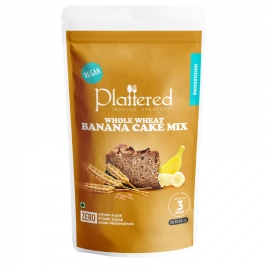 Plattered Whole Wheat Banana Cake Mix | EGGLESS | Vegan | Pack of 1