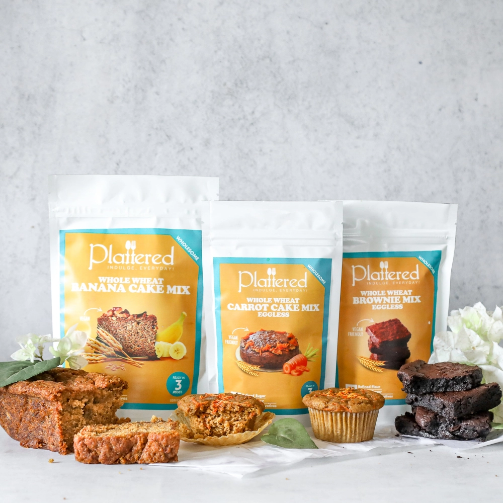 Plattered  Wholesome Trio Mix | EGGLESS | Vegan Friendly | HEALTHY