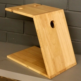 Barish Handcrafted Decor Wooden Wine And Glass Holder | Rubberwood