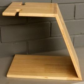 Barish Handcrafted Decor Wooden Wine And Glass Holder | Rubberwood