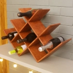 Barish Handcrafted Decor Wine Bottle Holder | Firewood