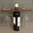 Barish Handcrafted Decor Wooden Single Wine Bottle And Glass Holder | Walnut