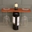 Barish Handcrafted Decor Wooden Single Wine Bottle And Glass Holder | Firewood