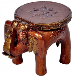 Wooden Decorative Rajasthani Elephant Stool | Rajasthani Home Decor Handicrafts| Showpiece Gifts