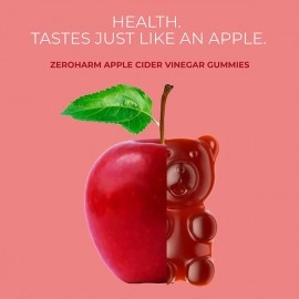 Zeroharm | Apple Cider Vinegar Gummies | Helps Regulating Appetite | Improves Metabolism & Gut Health | 30 Gummies