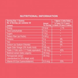 Zeroharm | Apple Cider Vinegar Gummies | Helps Regulating Appetite | Improves Metabolism & Gut Health | 30 Gummies