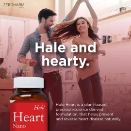 Zeroharm | Holo Heart Tablets | Plant Based | Men & Women Heart Health Supplements | Prevents Coronary Artery Disease | Manages Lipid Profile | Lowers Cholesterol Levels | Prevents Blockages | Maintains Homocysteine Levels | 60 Veg Tablets