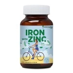 Zeroharm | Plant Based Iron With Zinc & Folic Acid Tablet Supplements For Anemia | Boosts Energy and Strength| Enhances Brain Function | Boosts Athletic Performance| Enhances Pregnancy Health | Improves Immunity