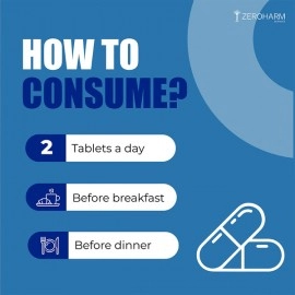 Zeroharm | Plant Based Iron With Zinc & Folic Acid Tablet Supplements For Anemia | Boosts Energy and Strength| Enhances Brain Function | Boosts Athletic Performance| Enhances Pregnancy Health | Improves Immunity